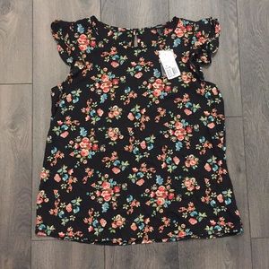 Black Floral Top